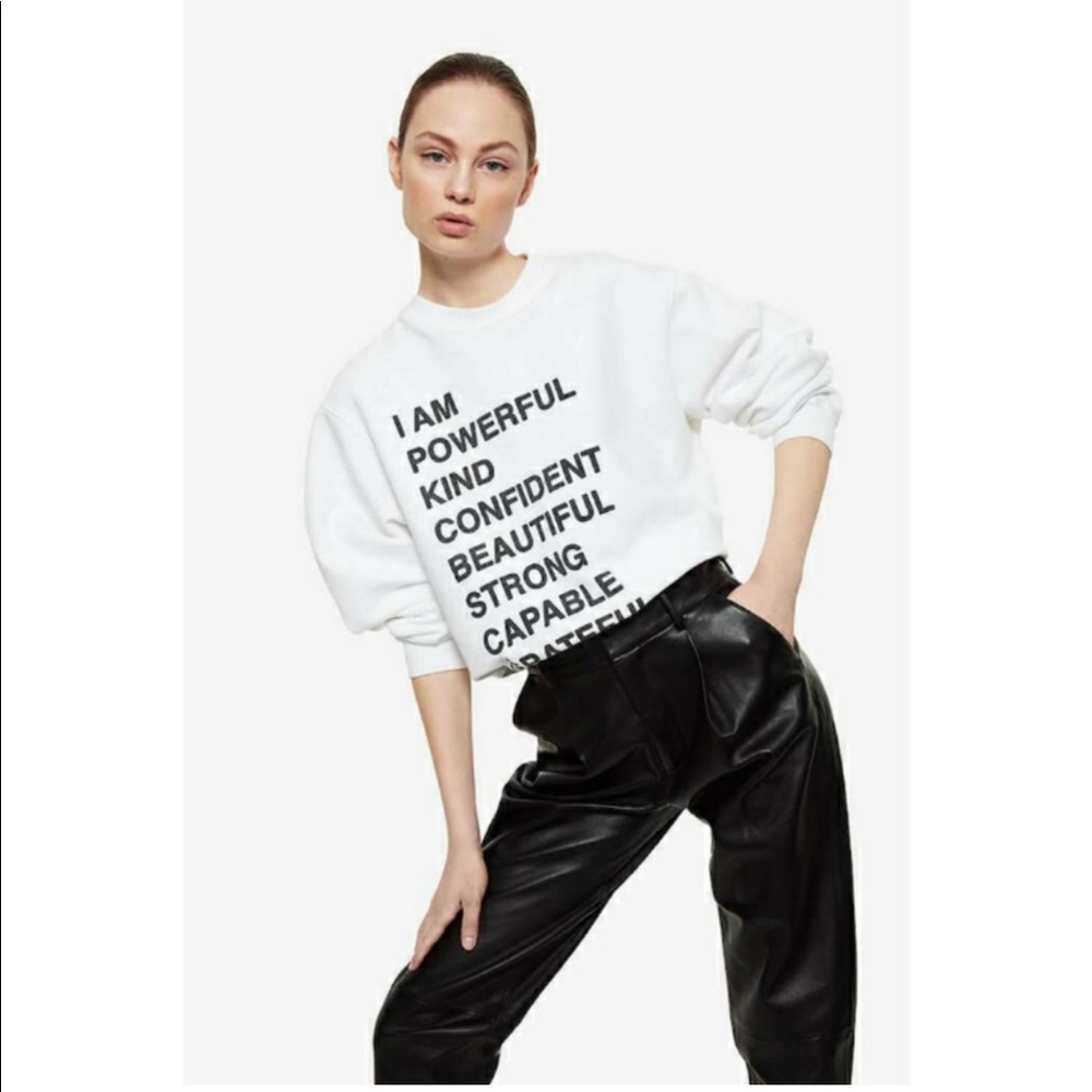 New Anine Bing Ramona Empowerment Sweatshirt ~ Sz. M